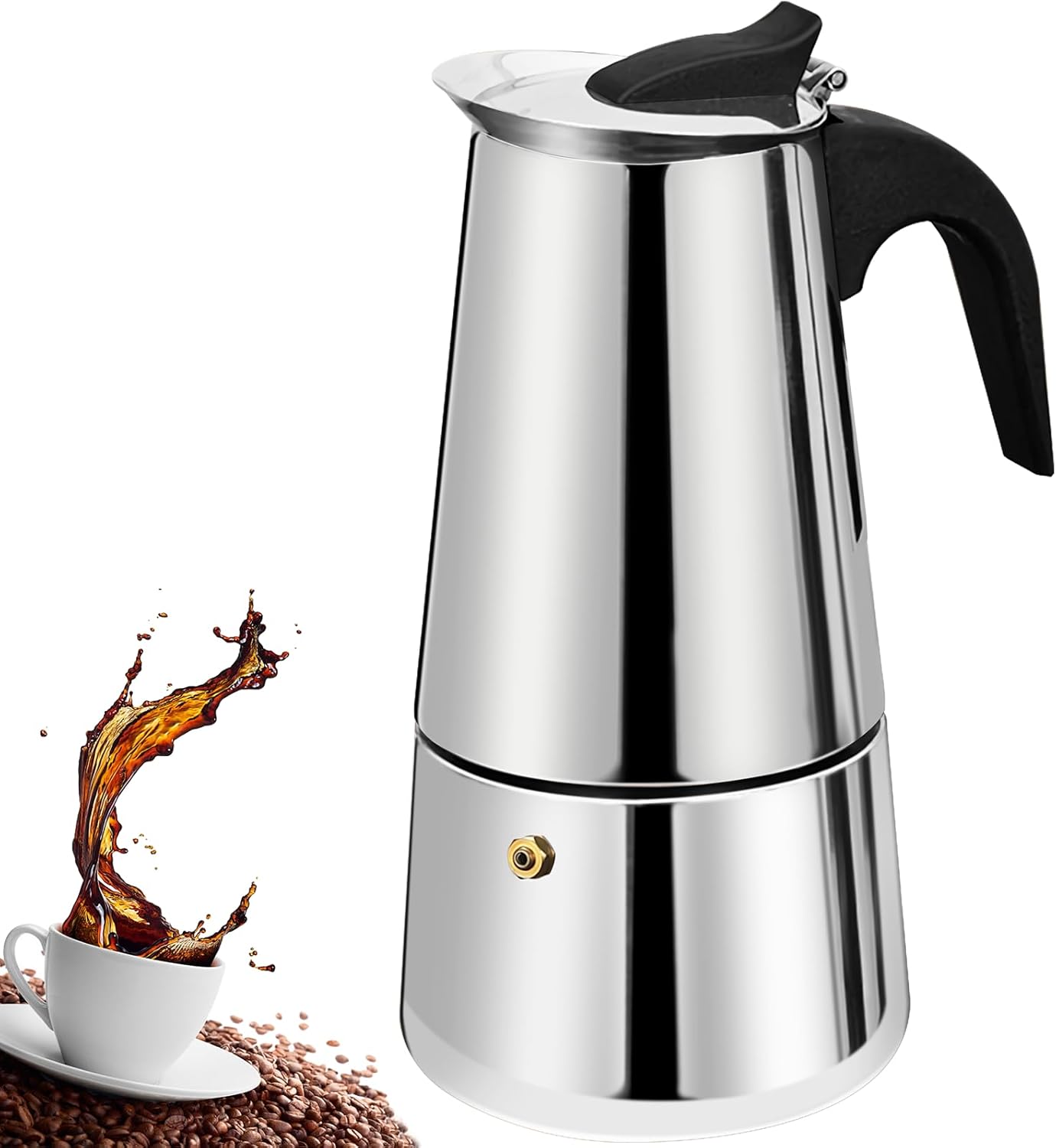 Moka Pot Stove - 2 Cup Stovetop Espresso Maker Stainless
