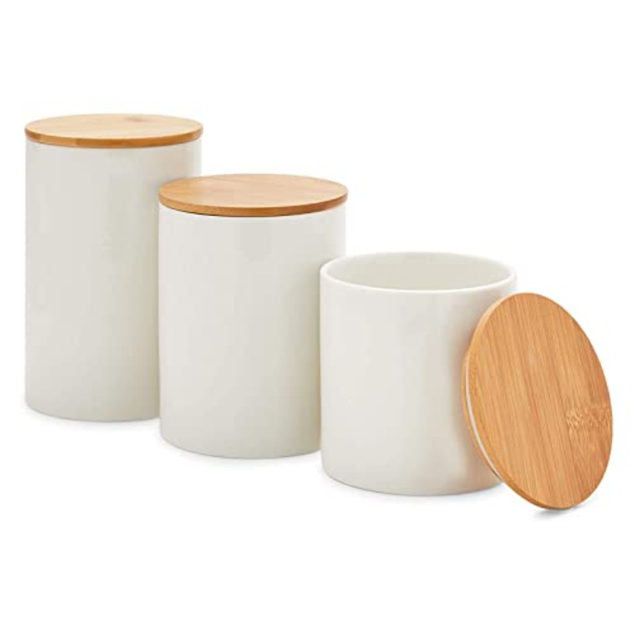 Coffee Tea And Sugar Canister Set - Ceramic Canisters - Coffee Canisters with