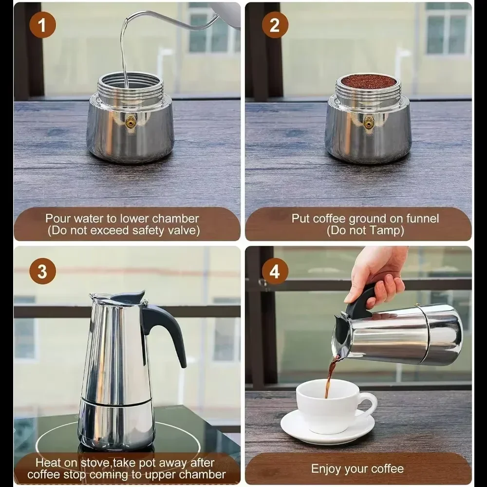 Coffee Maker Moka Pot 50ml-600 - Moka Pot Stove ulasan dan harga