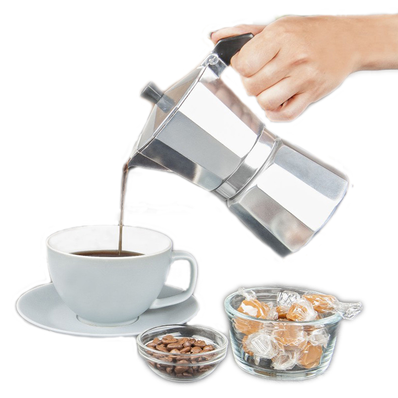 Aluminum Espresso Maker Latte  - Moka Pot Stove ulasan dan harga