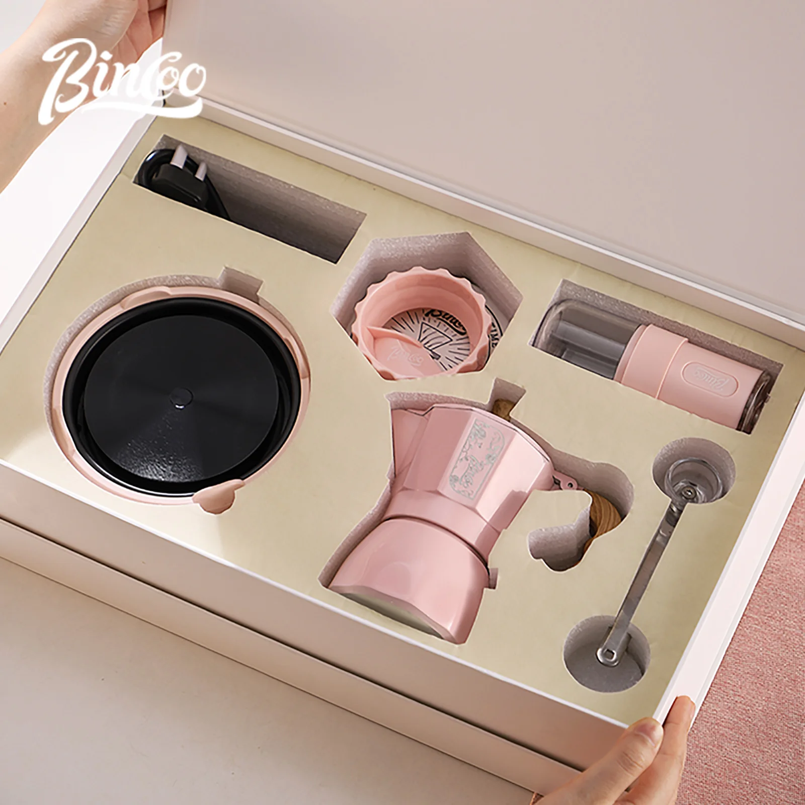 BINCOO Dual Valve Moka Pot Gif - Moka Pot Stove ulasan dan harga