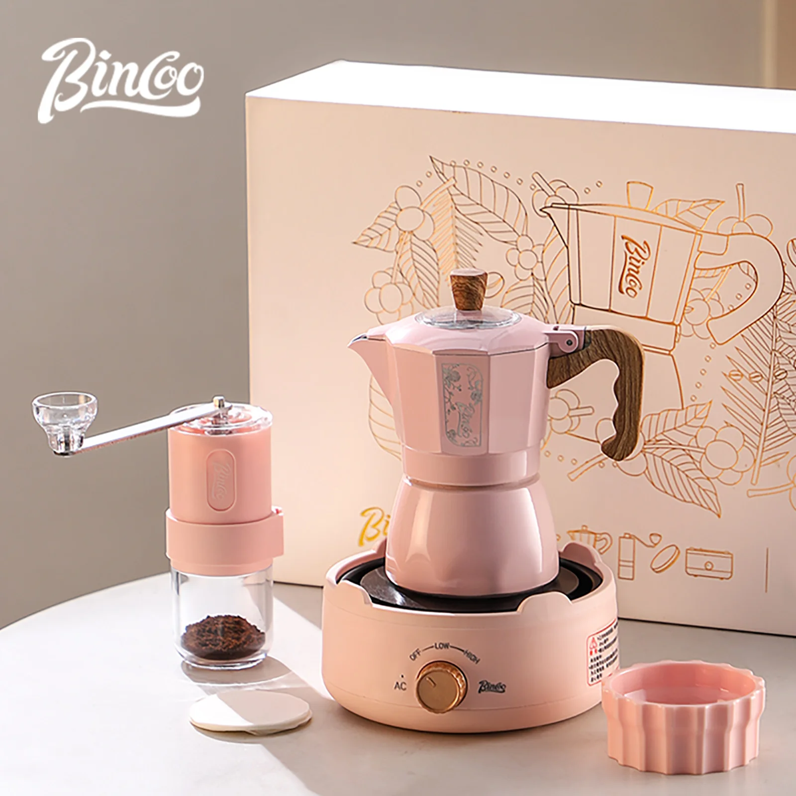 BINCOO Dual Valve Moka Pot Gif - Moka Pot Stove ulasan dan harga