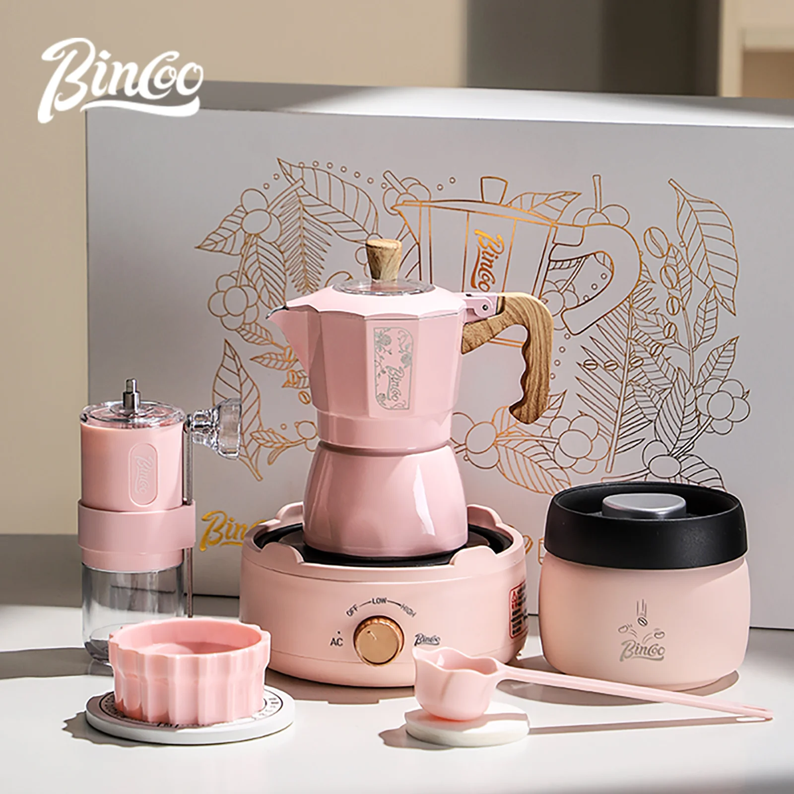 BINCOO Dual Valve Moka Pot Gif - Moka Pot Stove ulasan dan harga