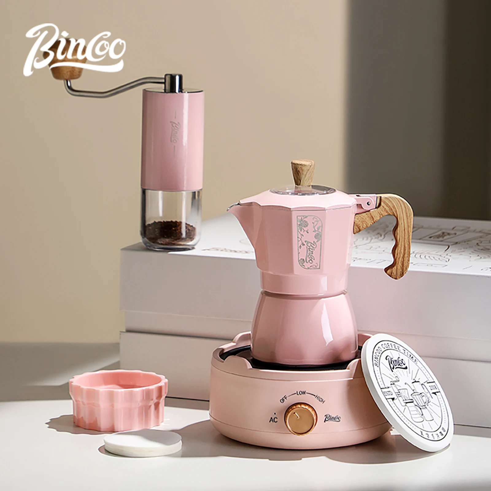 BINCOO Dual Valve Moka Pot Gif - Moka Pot Stove ulasan dan harga