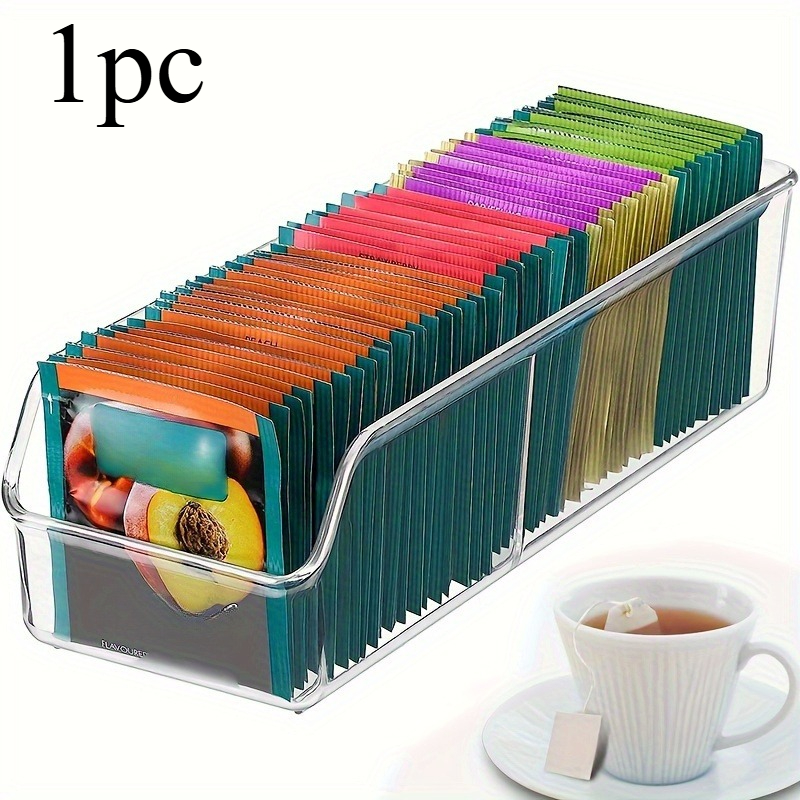 1pc Clear Tea Bag Organizer Bo - Coffee Tea Drawer Organizer ulasan dan harga