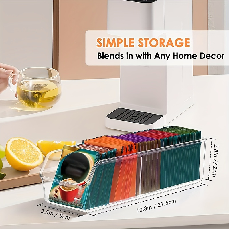 1pc Clear Tea Bag Organizer Bo - Coffee Tea Drawer Organizer ulasan dan harga