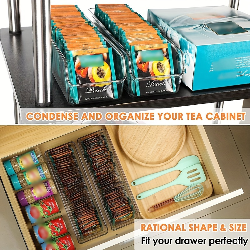 1pc Clear Tea Bag Organizer Bo - Coffee Tea Drawer Organizer ulasan dan harga