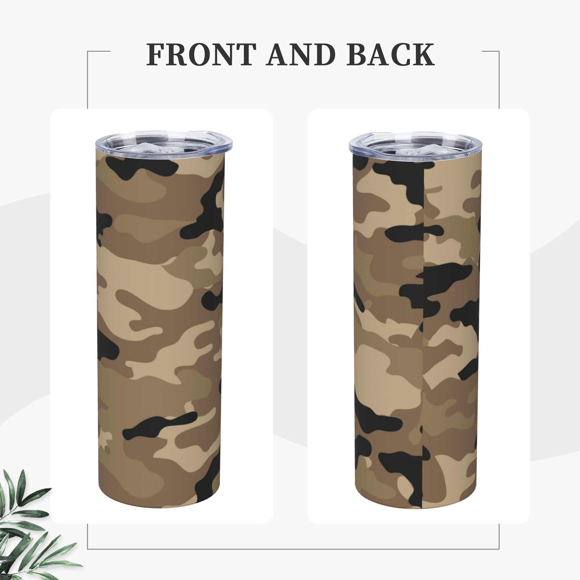 Brown Woodland Camo Pattern Va - Double Wall Mug ulasan dan harga