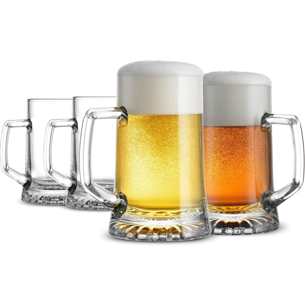 17 oz Beer Stein Glasses 4 Pcs - Coffee And Tea Glass ulasan dan harga