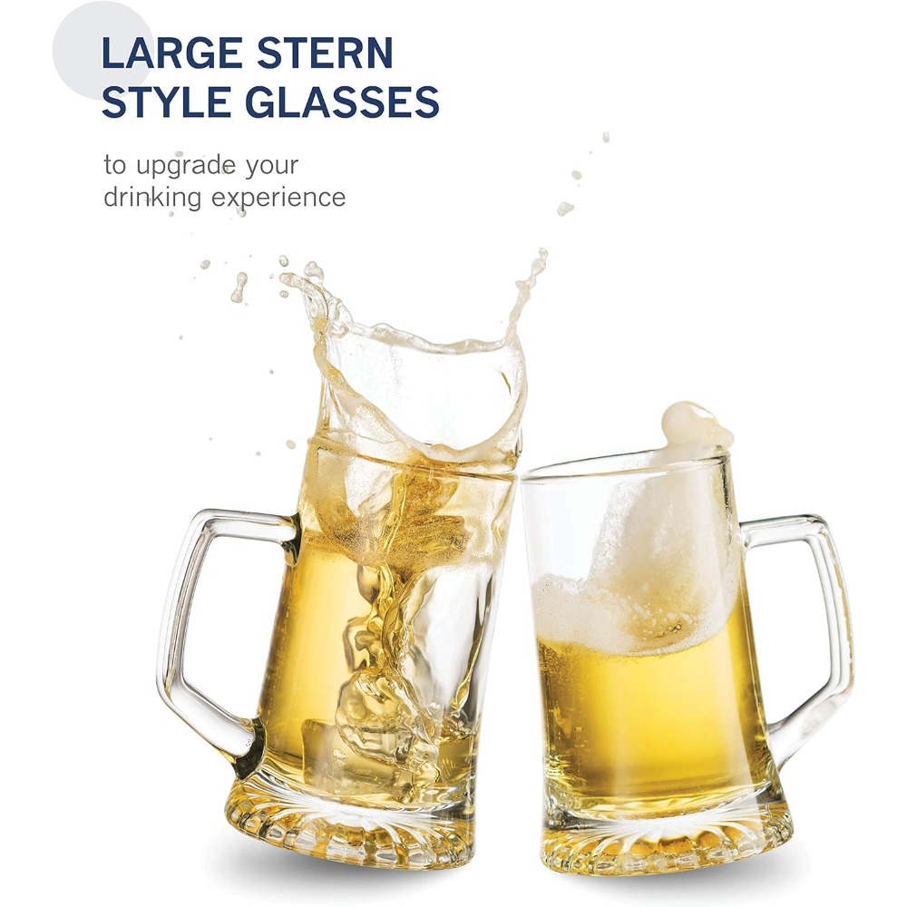 17 oz Beer Stein Glasses 4 Pcs - Coffee And Tea Glass ulasan dan harga