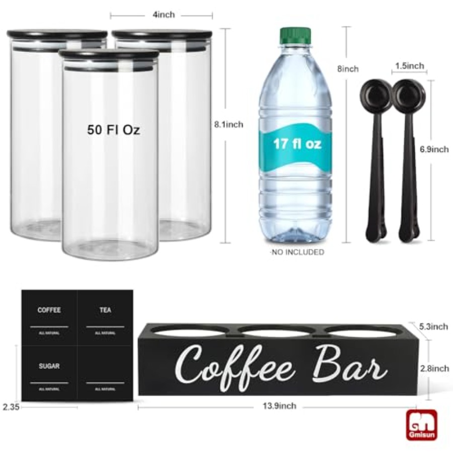 Coffee Tea Sugar Container Set - Coffee Tea And Sugar Canister Set ulasan dan harga