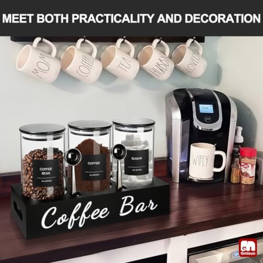 Coffee Tea Sugar Container Set - Coffee Tea And Sugar Canister Set ulasan dan harga