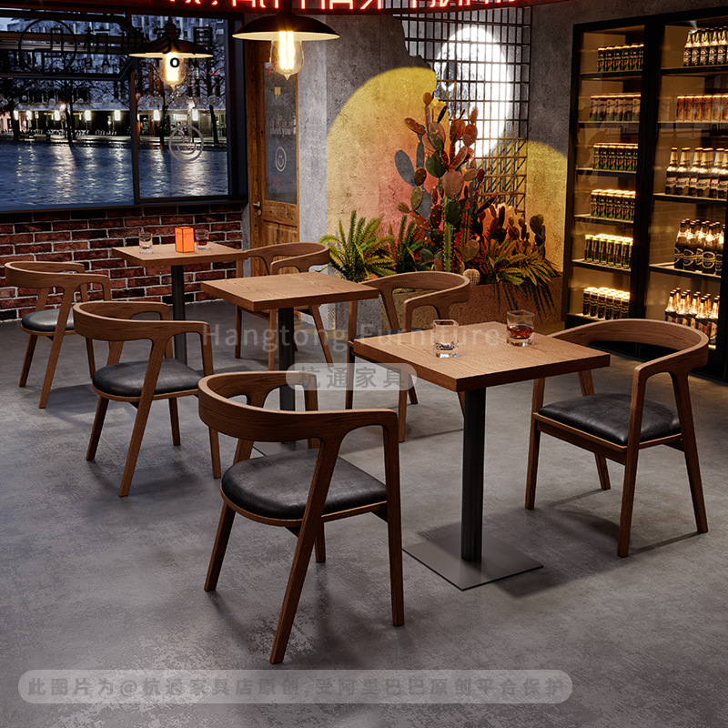 Retro Table And Chair Set Milk - Coffee Tea Lounge ulasan dan harga