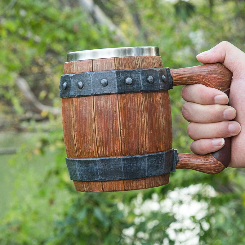 Viking Retro Beer Mug Resin 30 - Double Wall Mug ulasan dan harga