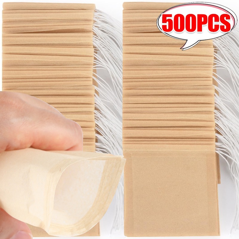 100/500x Cloth Tea Bags with D - Coffee Tea Leaf ulasan dan harga