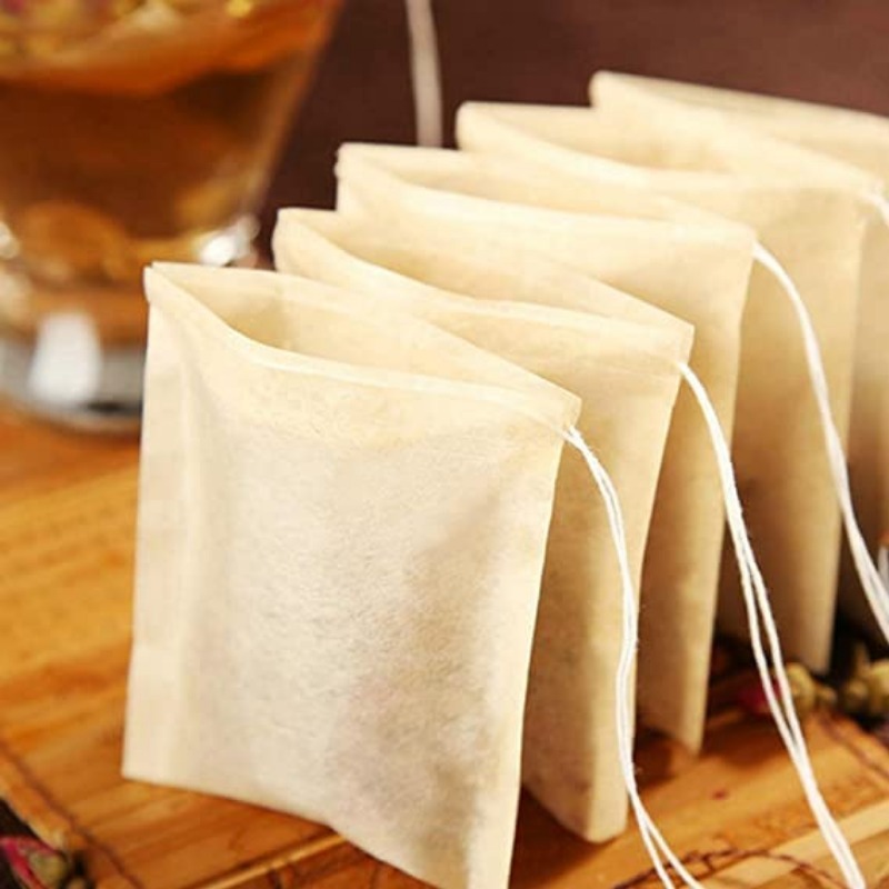 100/500x Cloth Tea Bags with D - Coffee Tea Leaf ulasan dan harga