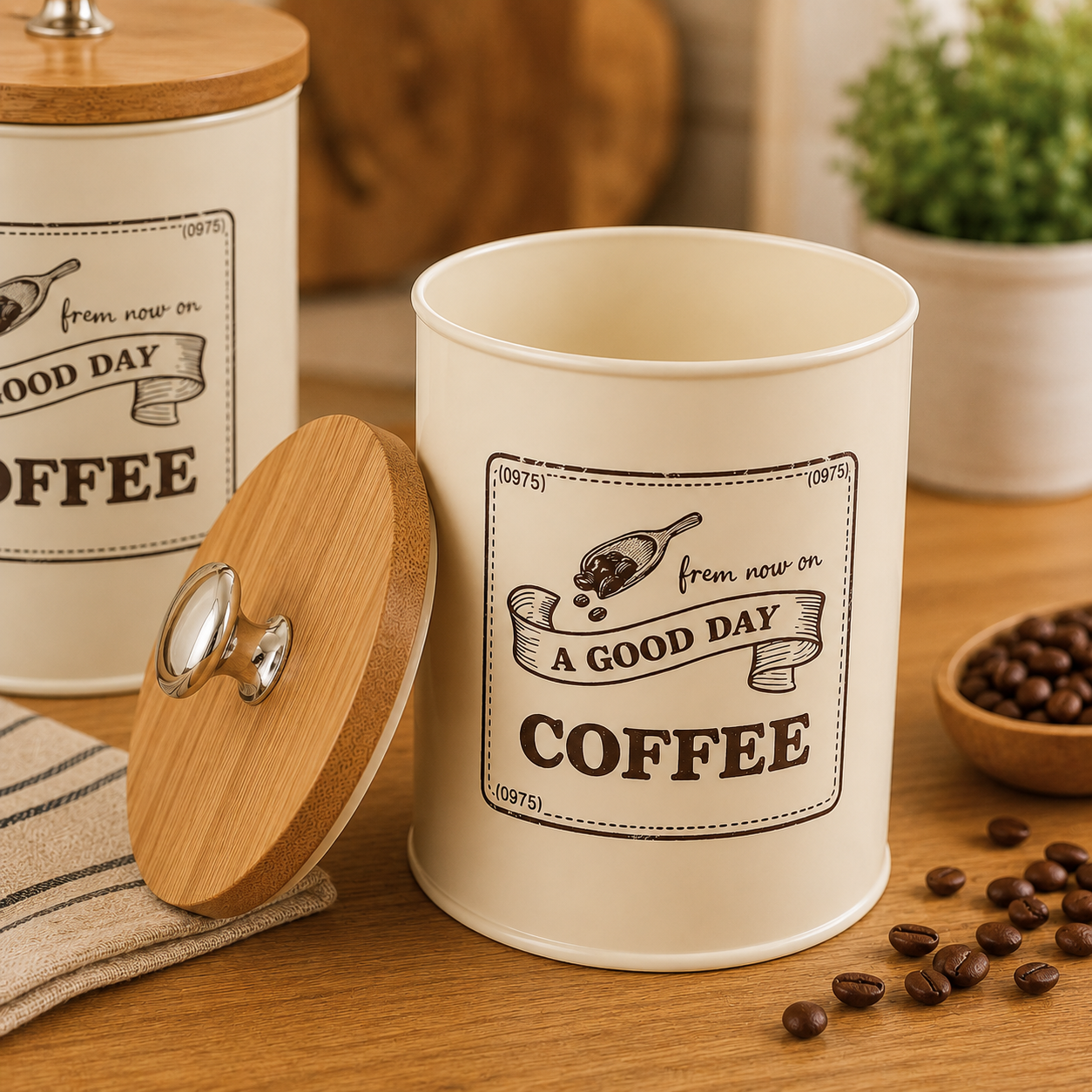 Vintage Coffee Sugar Tea Stora - Coffee Tea And Sugar Canister Set ulasan dan harga