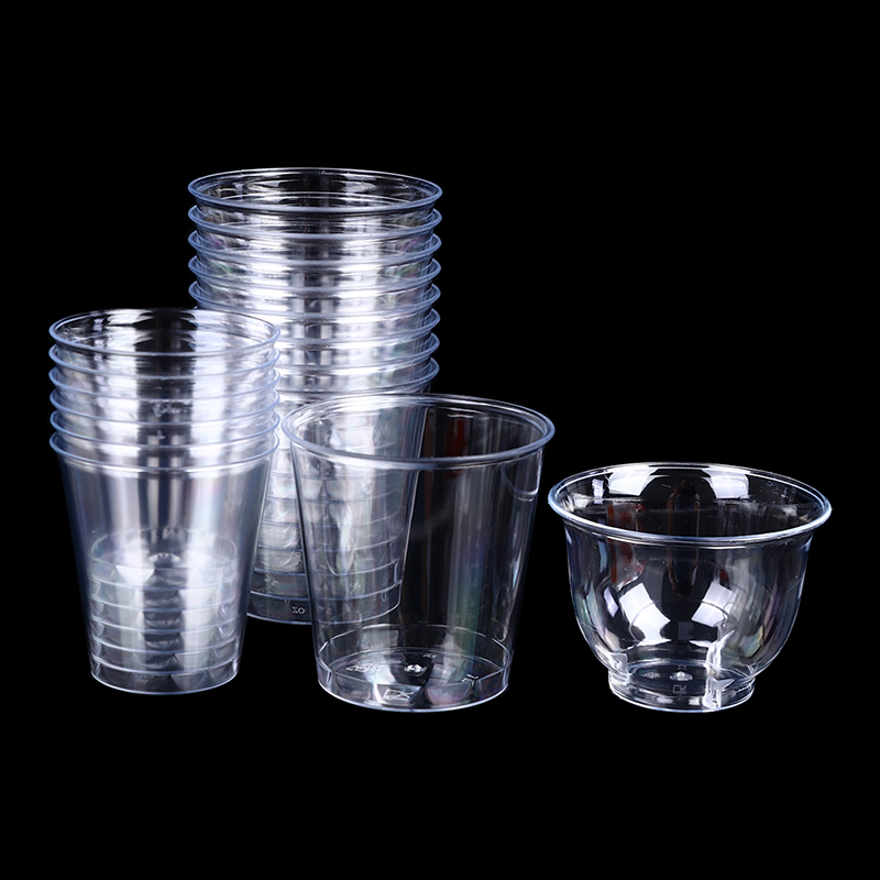 30-50pc Clear Plastic Disposab - Coffee Jelly Tea ulasan dan harga