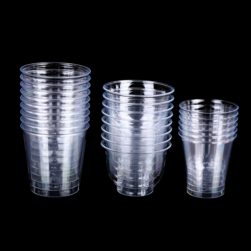 30-50pc Clear Plastic Disposab - Coffee Jelly Tea ulasan dan harga