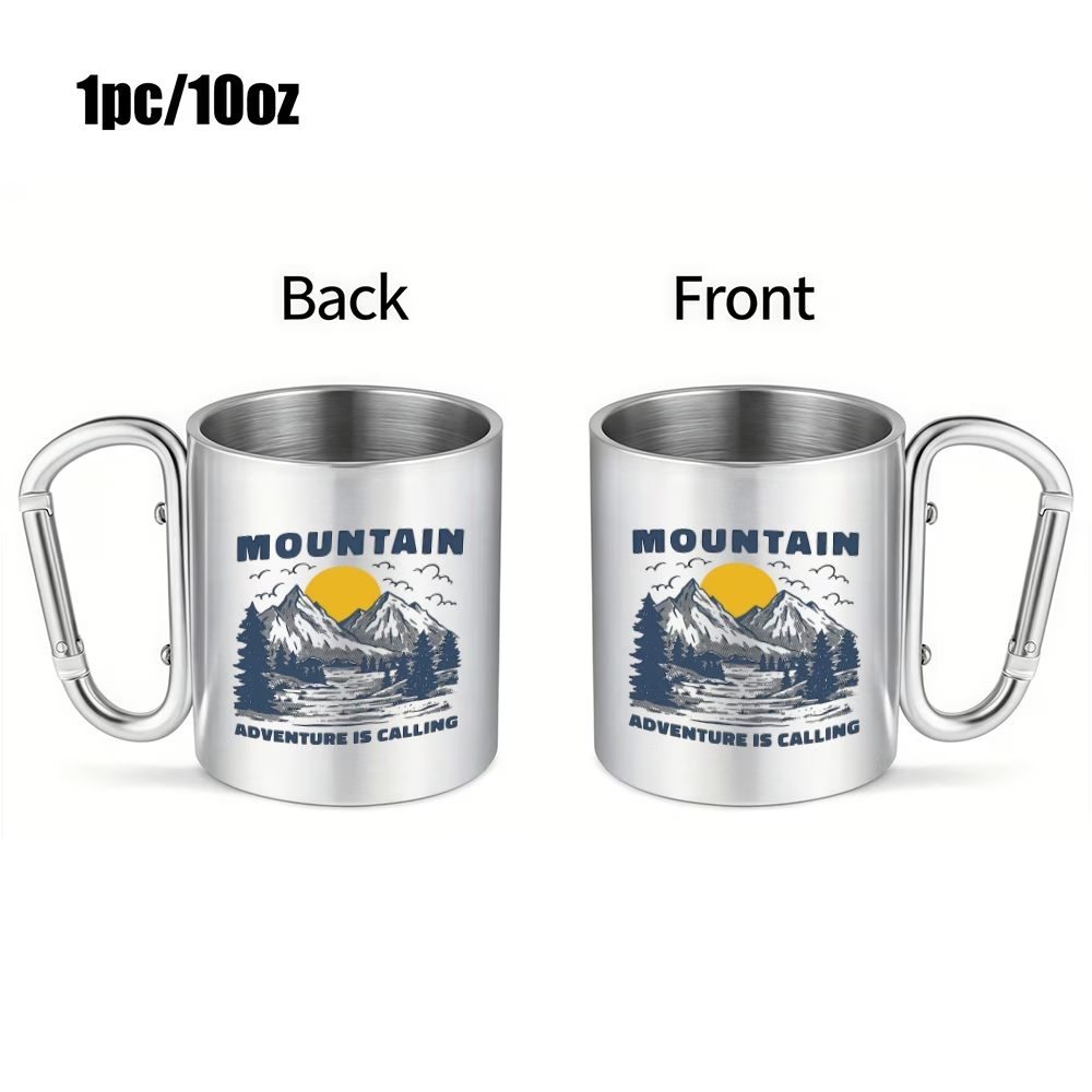 1pc 10oz Mountain Adventure Mu - Double Wall Mug ulasan dan harga
