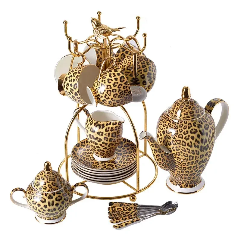 Leopard Print Bone China Coffe - Coffee Tea Creamer ulasan dan harga