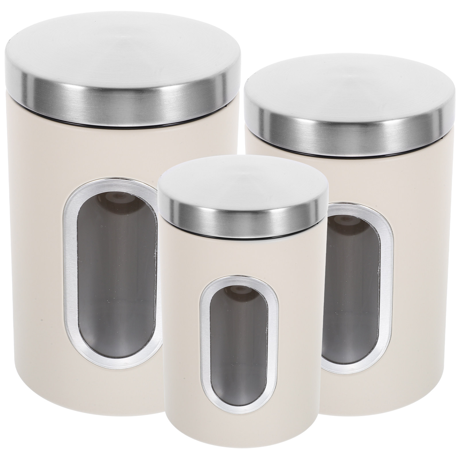 3Pcs Storage Jar Set Airtight  - Coffee Tea And Sugar Canister Set ulasan dan harga
