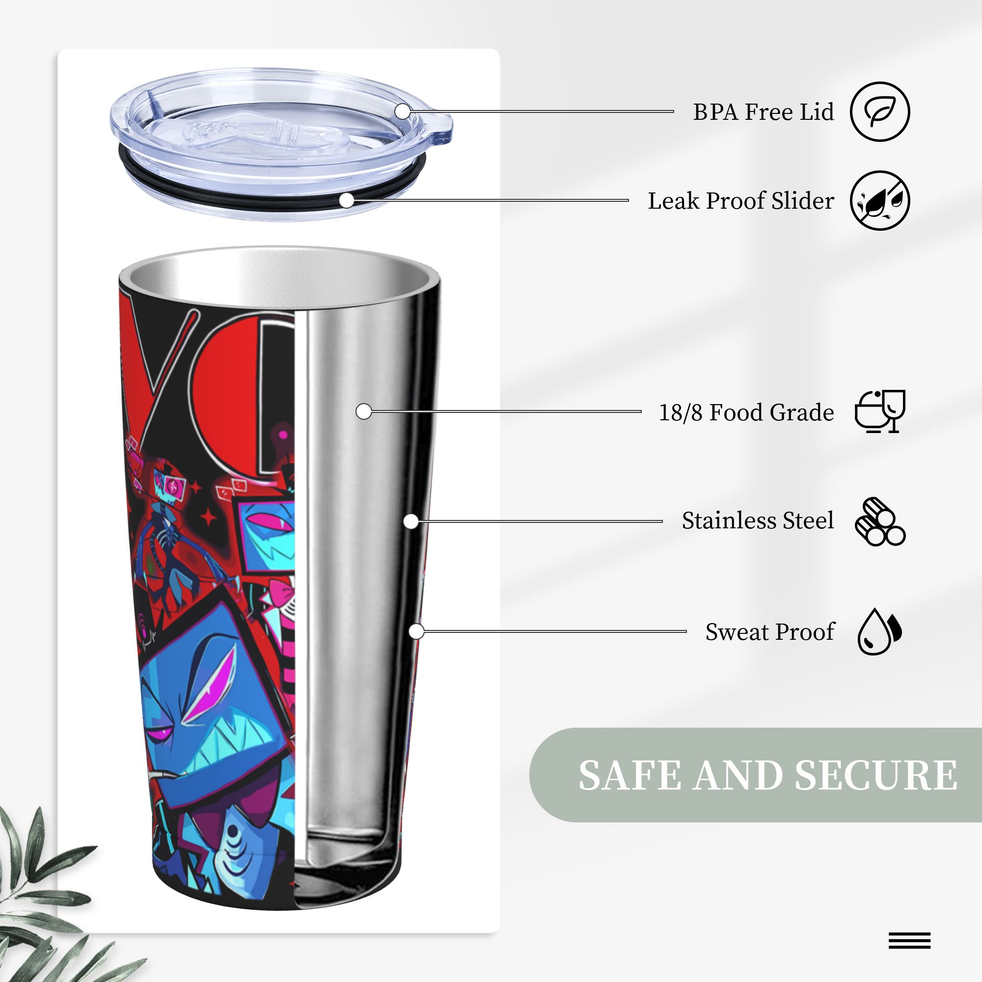 Hazbins Anime Hotel Vox Insula - Double Wall Mug ulasan dan harga