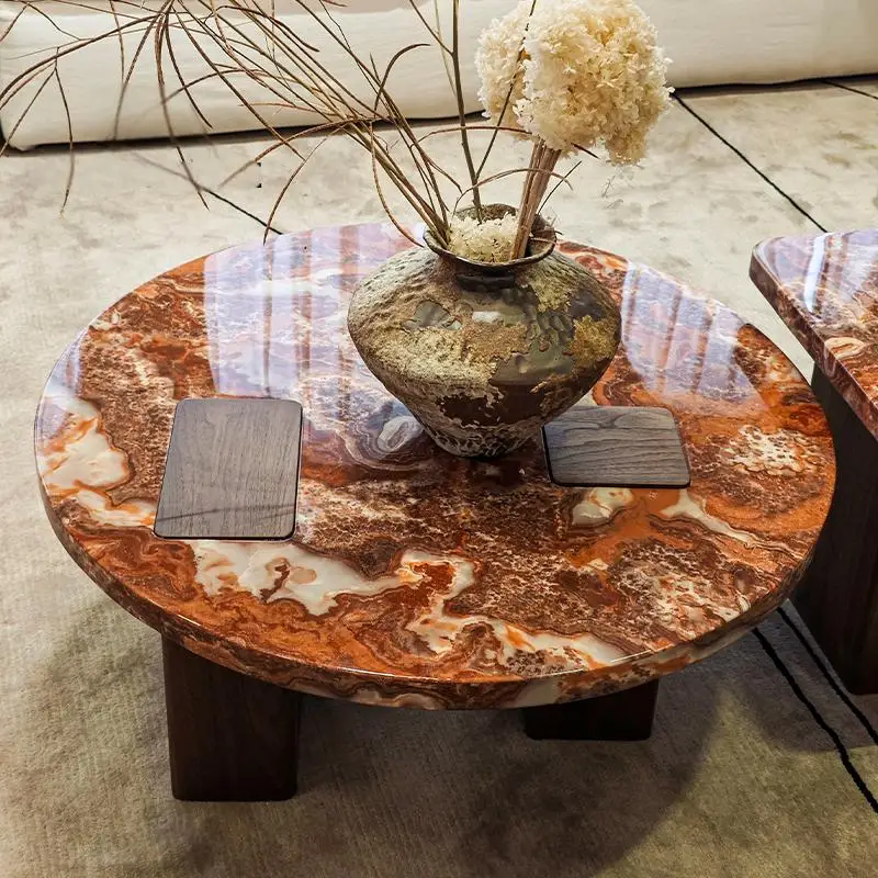 Lava Red Marble Geometric Coff - Tea And Coffee Fusion ulasan dan harga