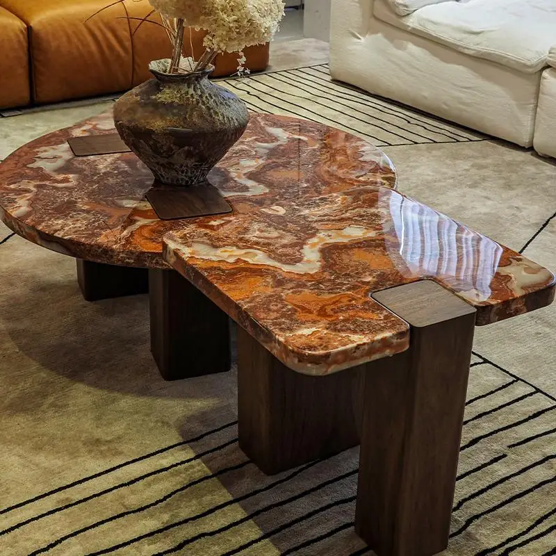 Lava Red Marble Geometric Coff - Tea And Coffee Fusion ulasan dan harga