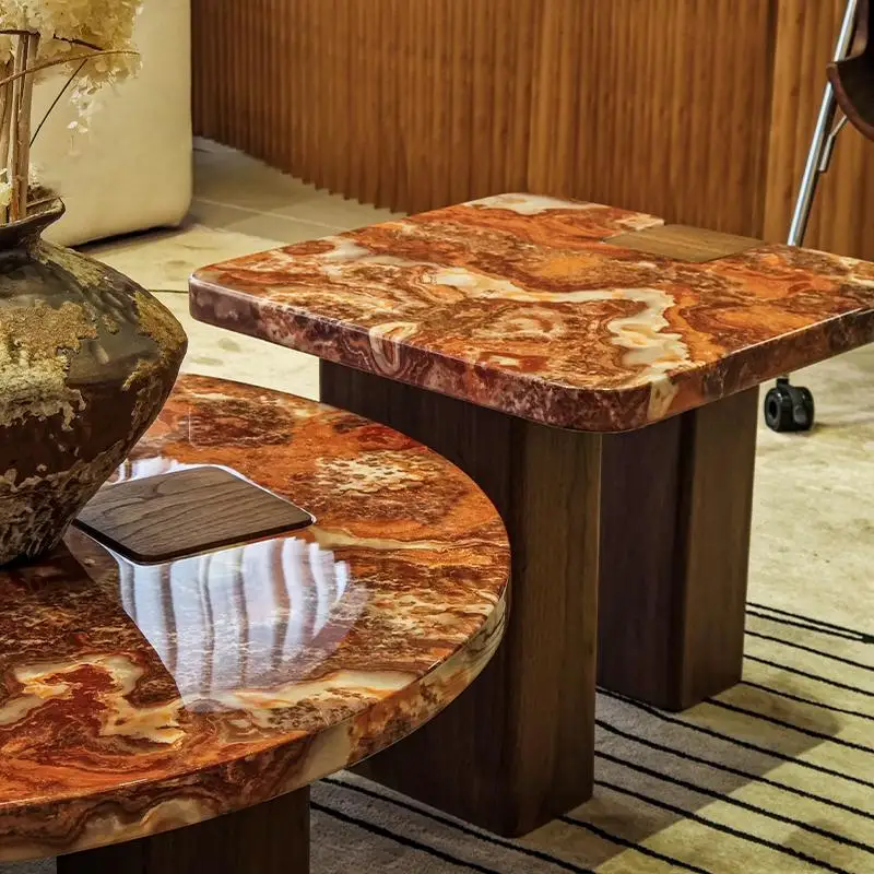 Lava Red Marble Geometric Coff - Tea And Coffee Fusion ulasan dan harga