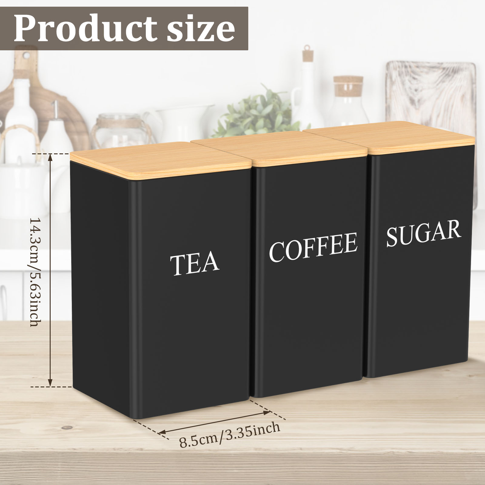 1000 ML Coffee Tea and Sugar C - Coffee Tea And Sugar Canister Set ulasan dan harga