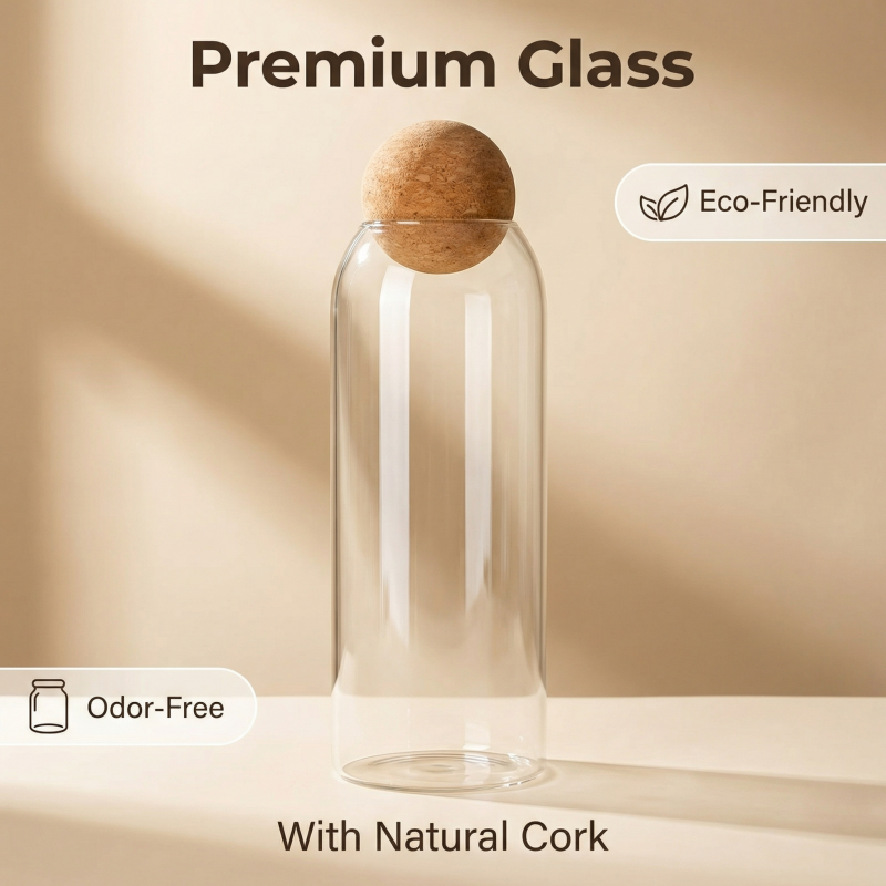 Four Size Sealed Jar Glass Cor - Coffee Tea Drawer Organizer ulasan dan harga