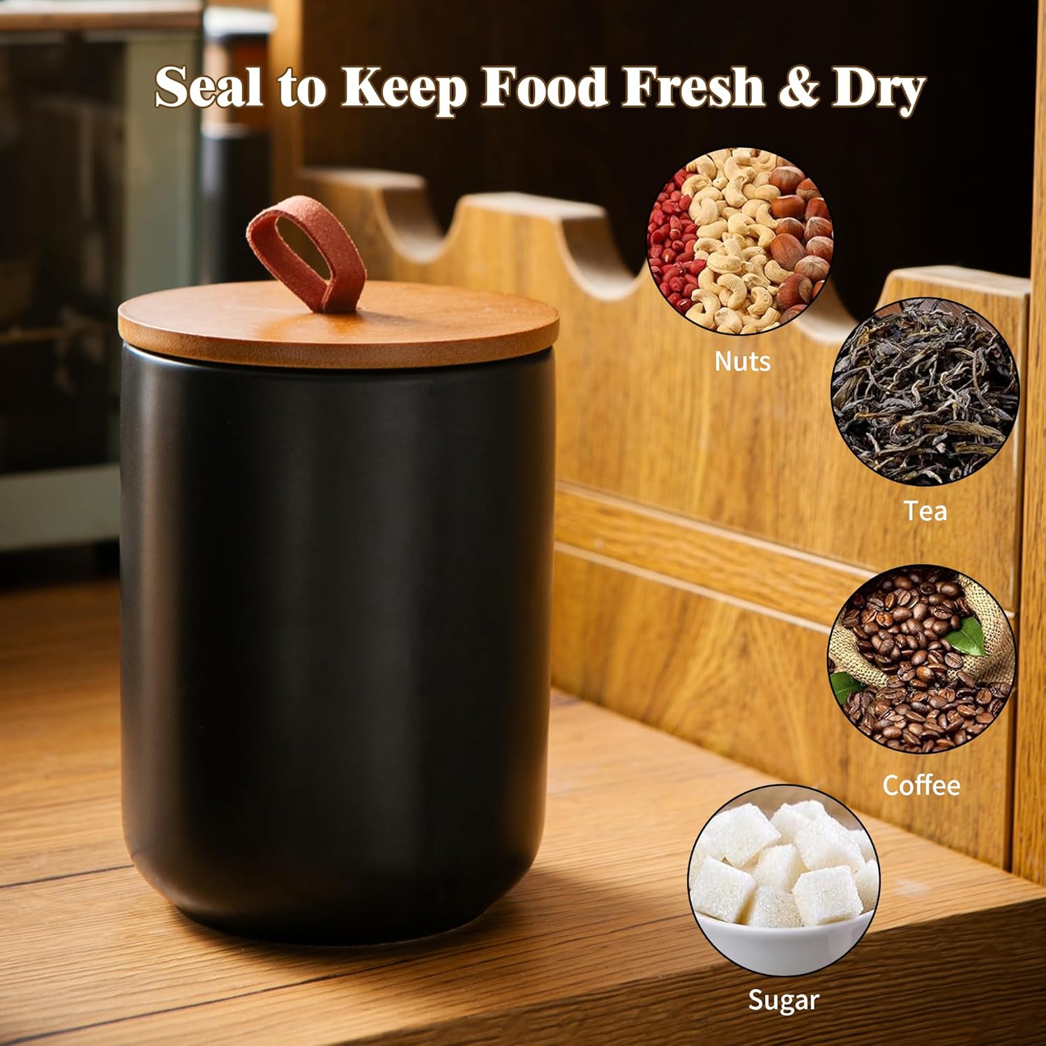 Ceramic Canister Set (30 oz, 4 - Coffee And Tea Glass ulasan dan harga