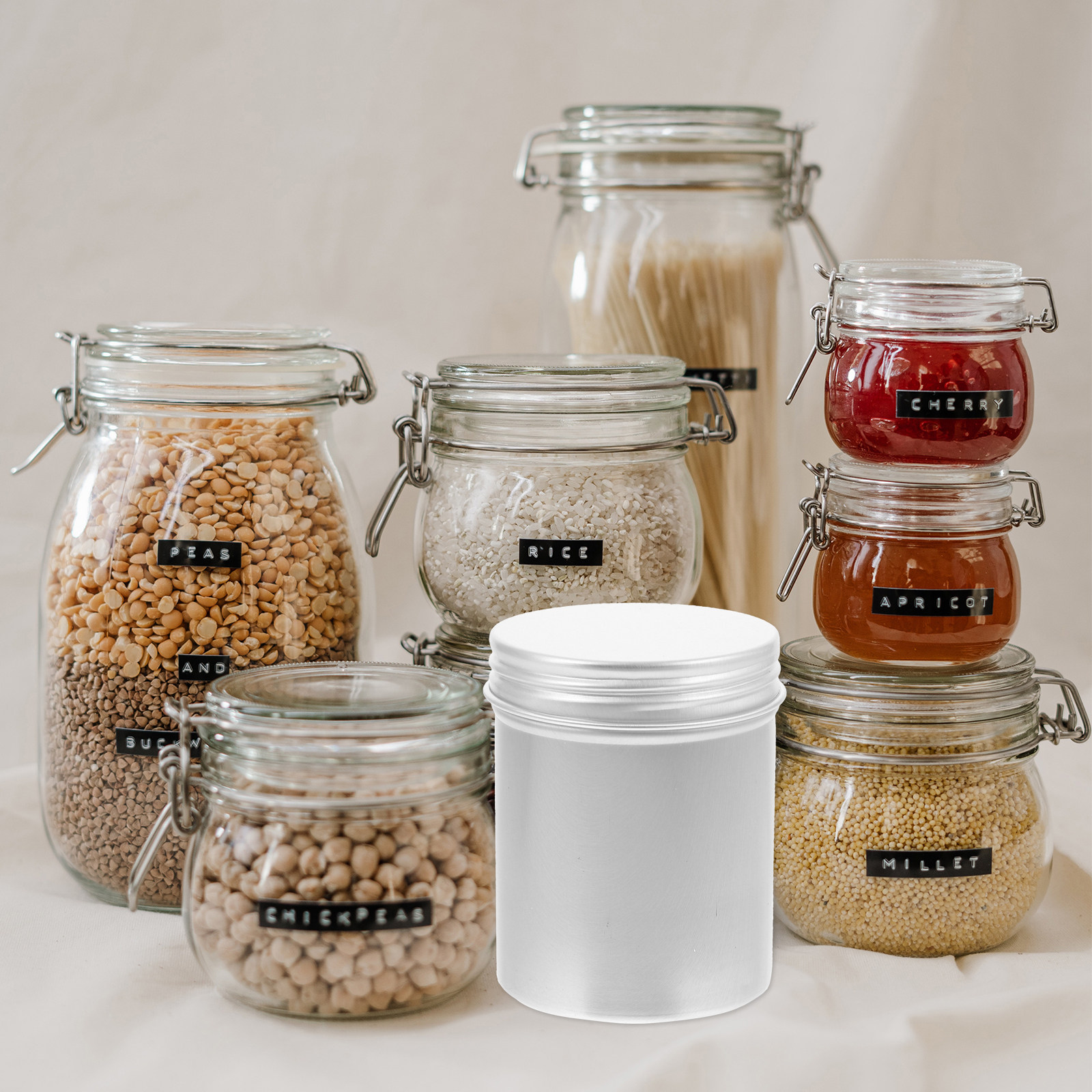 4Pcs Aluminum Mini Storage Can - Coffee Tea Drawer Organizer ulasan dan harga