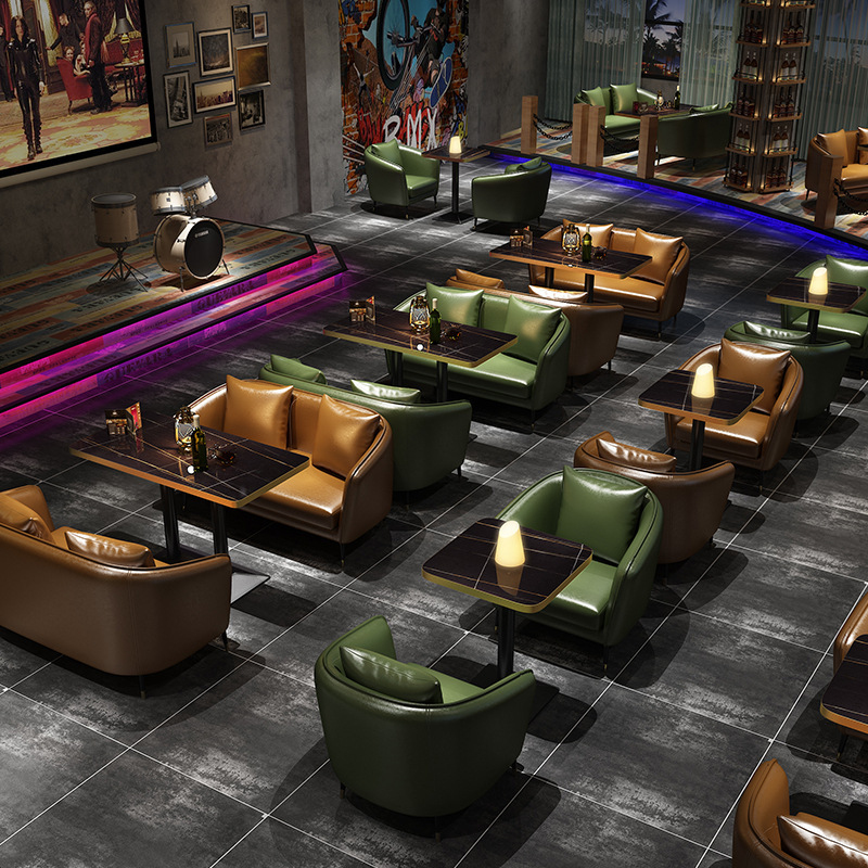 Retro Bar Double Sofa Booth, M - Coffee Tea Lounge ulasan dan harga