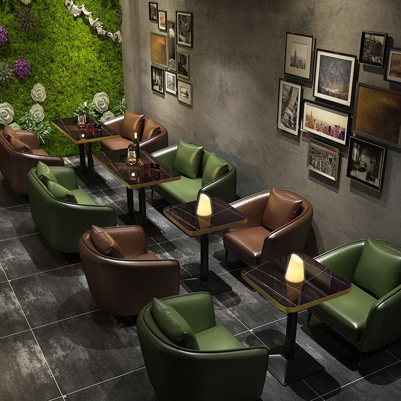 Retro Bar Double Sofa Booth, M - Coffee Tea Lounge ulasan dan harga
