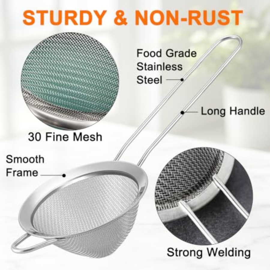 Small Fine Mesh Strainer Set,  - Coffee Tea Leaf ulasan dan harga