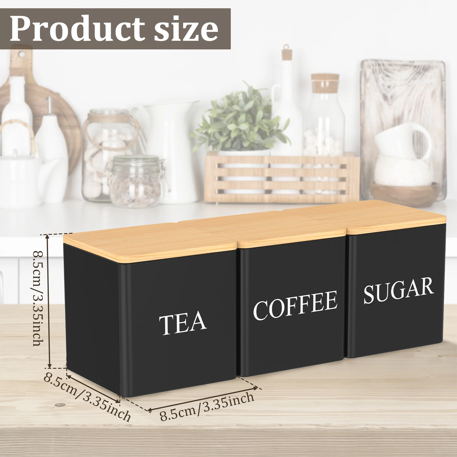 3Pcs Set 500ml Tea Sugar Coffe - Coffee Tea And Sugar Canister Set ulasan dan harga