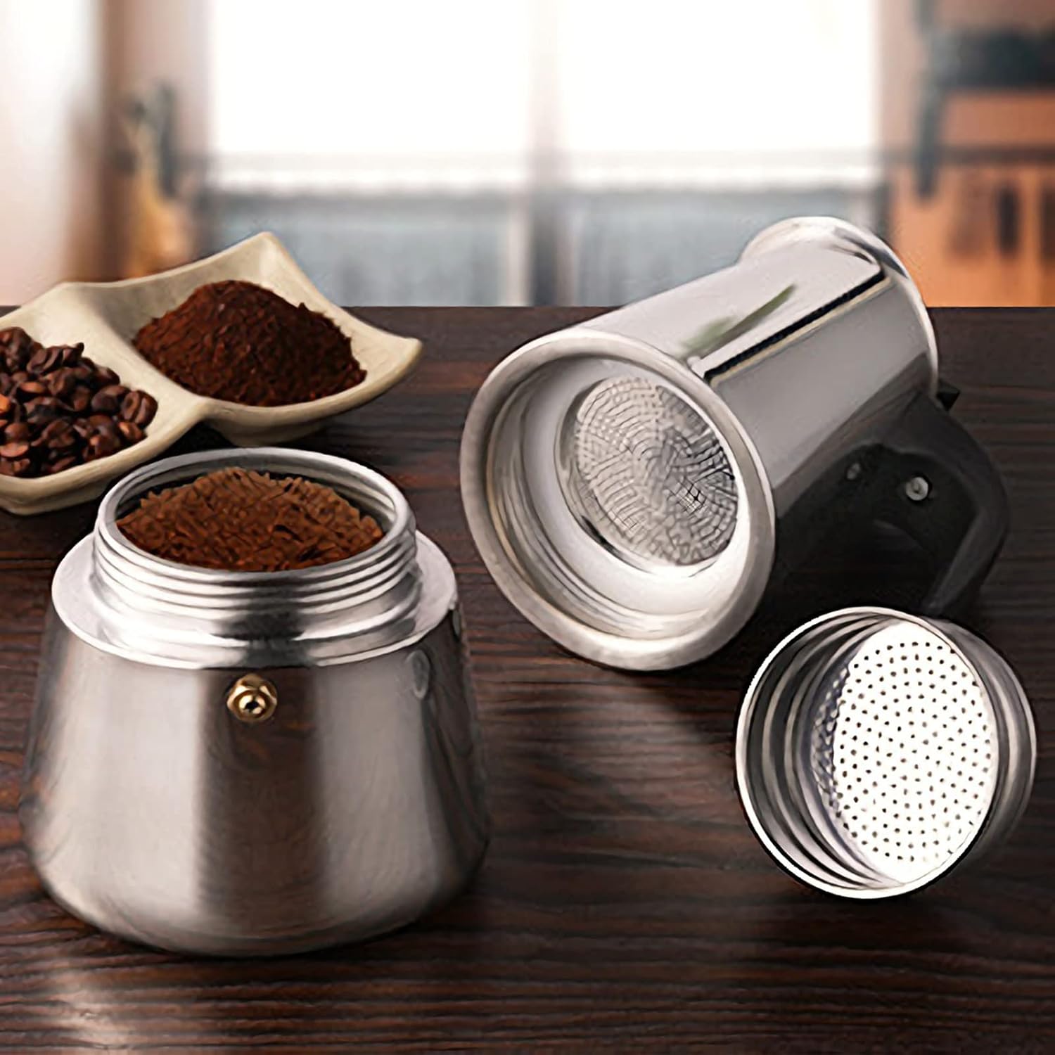 4/6/9 Cups Moka Pot Caffe Mach - Moka Pot Stove ulasan dan harga