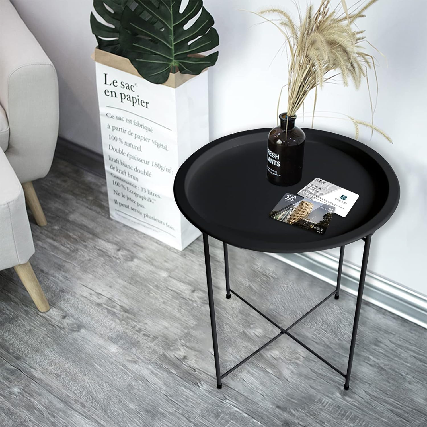 Round Side Table Coffee and Te - Coffee X Tea ulasan dan harga
