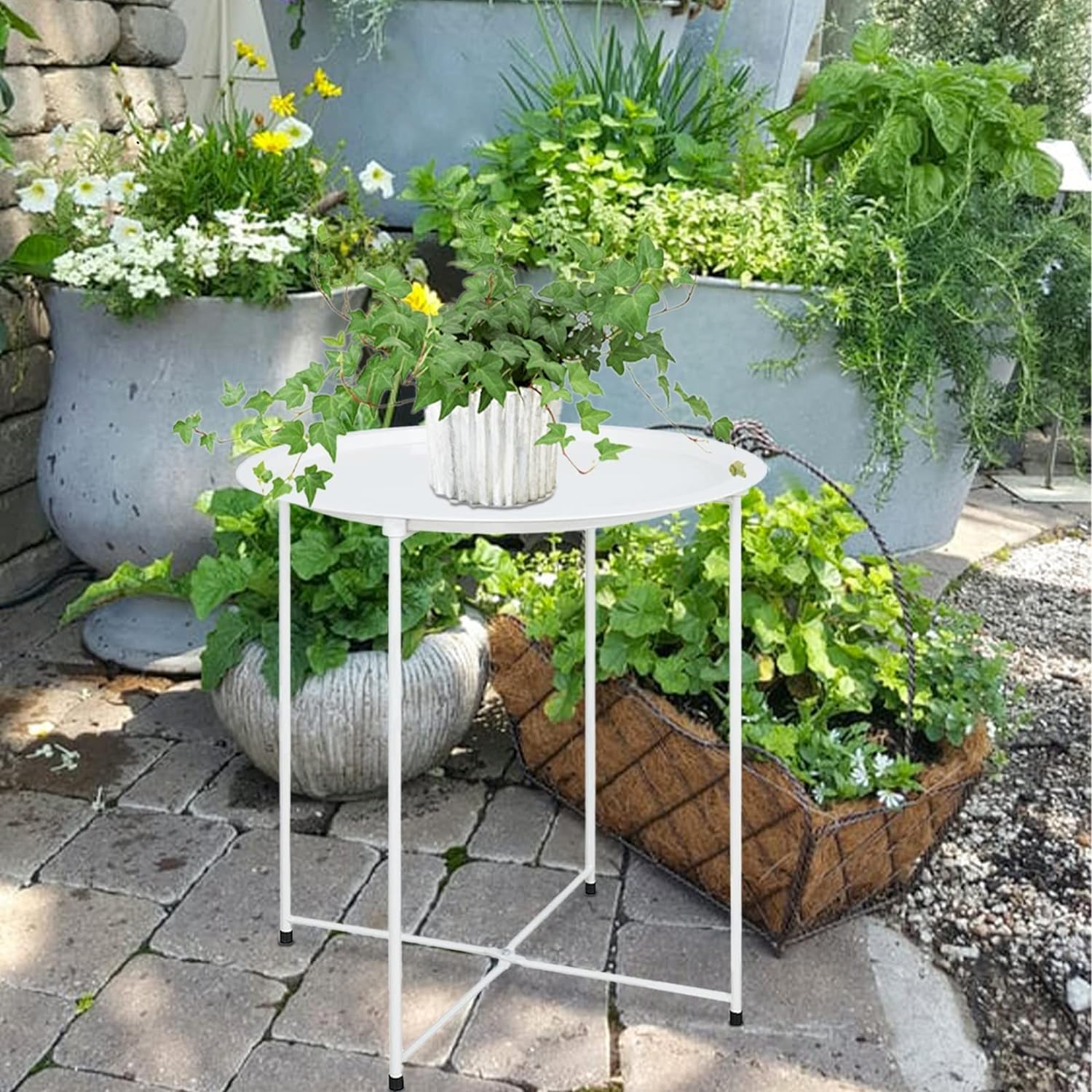 Round Side Table Coffee and Te - Coffee X Tea ulasan dan harga
