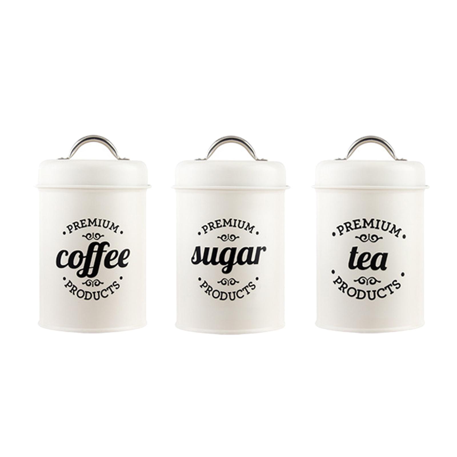 1200ML Kitchen Canister Condim - Coffee Tea And Sugar Canister Set ulasan dan harga
