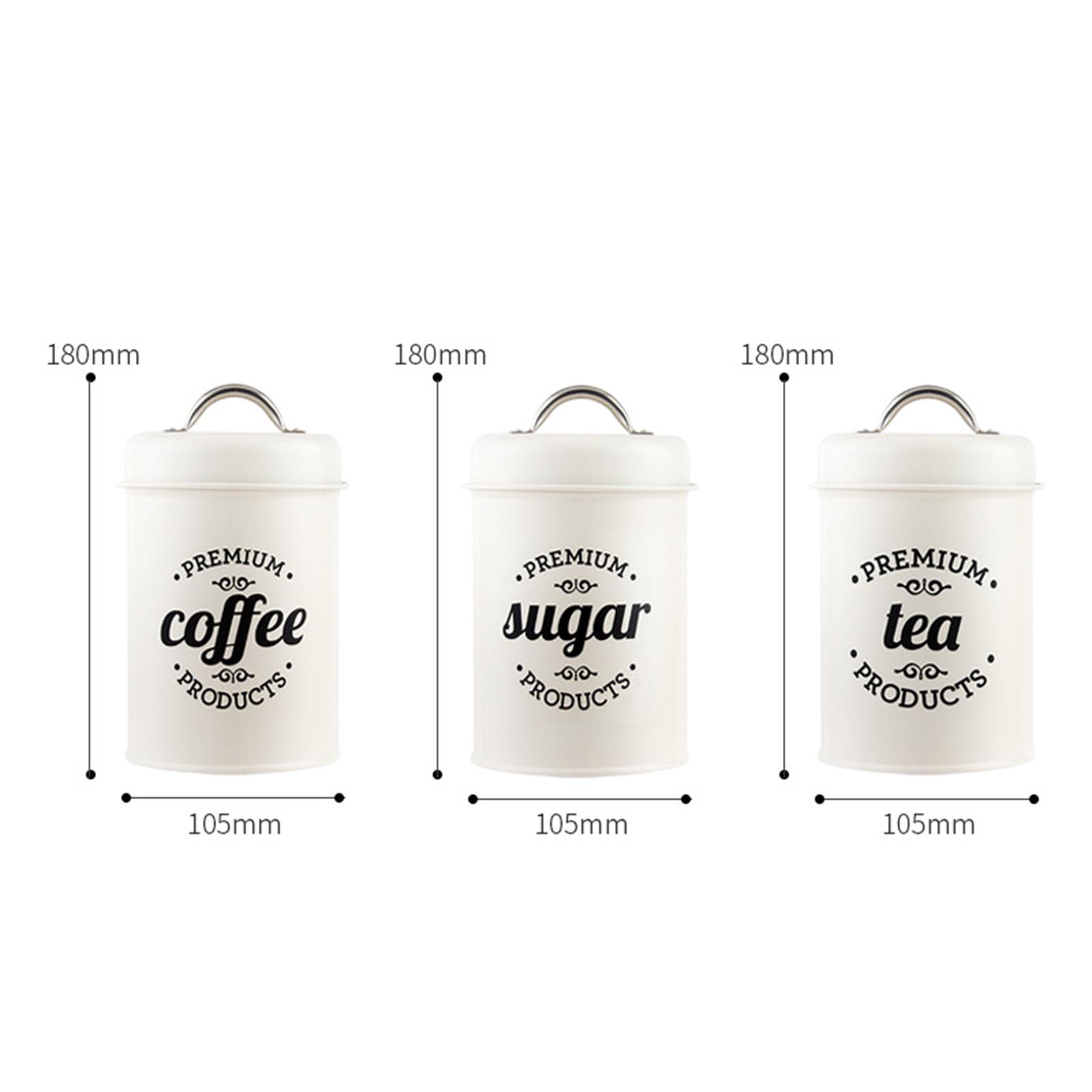 1200ML Kitchen Canister Condim - Coffee Tea And Sugar Canister Set ulasan dan harga