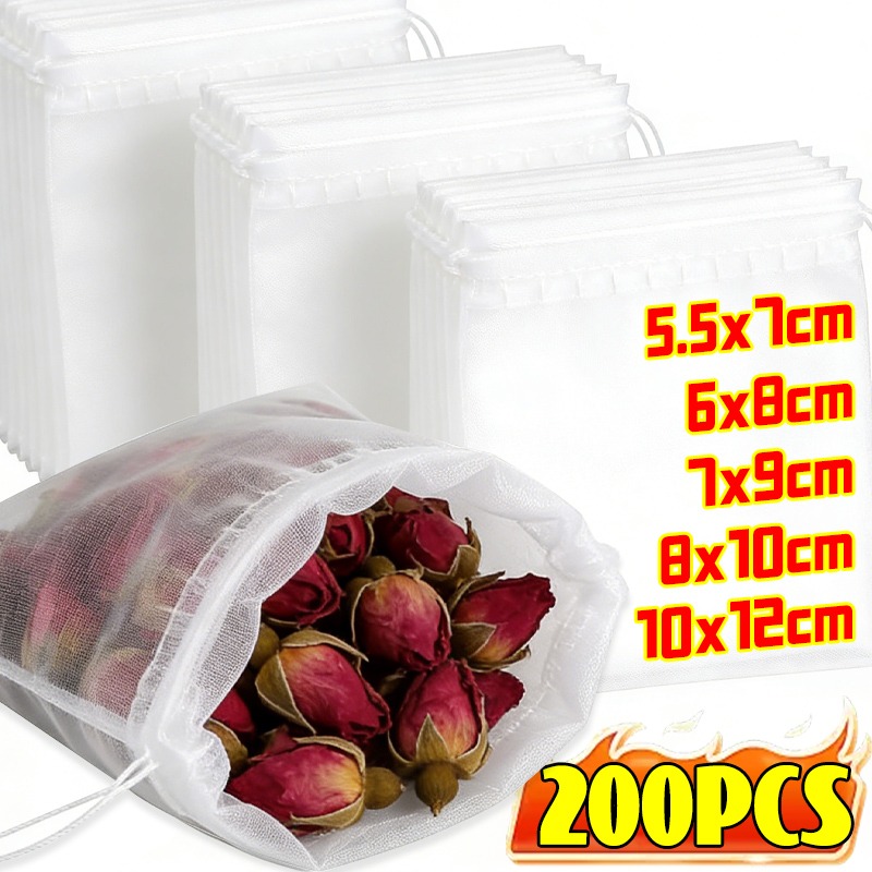 200/50Pcs Nylon Tea Bags Small - Coffee Tea Leaf ulasan dan harga