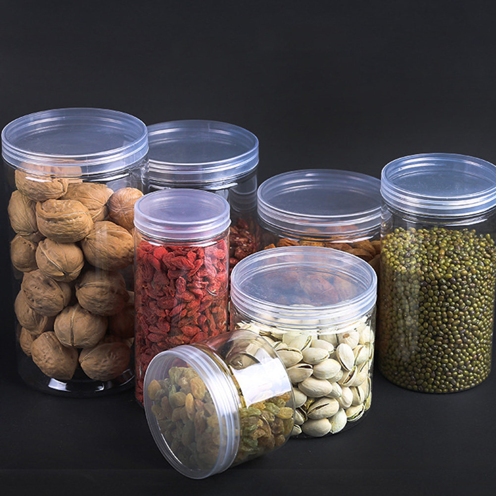 10Pcs Transparent Plastic Food - Coffee Tea And Sugar Canister Set ulasan dan harga
