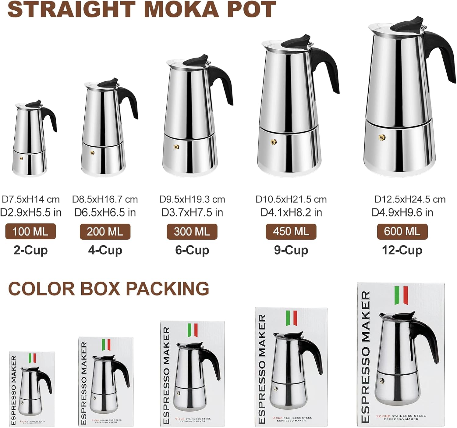 2 Cup Stovetop Espresso Maker  - Moka Pot Stove ulasan dan harga