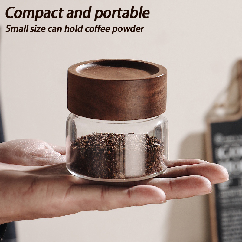 Glass Sealed Storage Jar With  - Coffee Tea Bean ulasan dan harga
