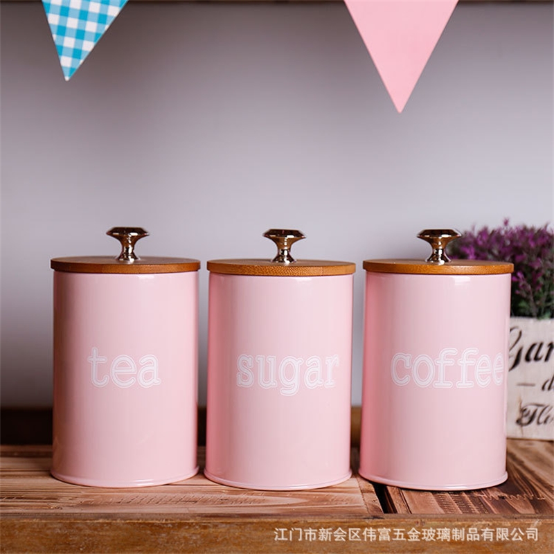 Bamboo Lid Airtight Coffee Sug - Coffee Tea And Sugar Canister Set ulasan dan harga