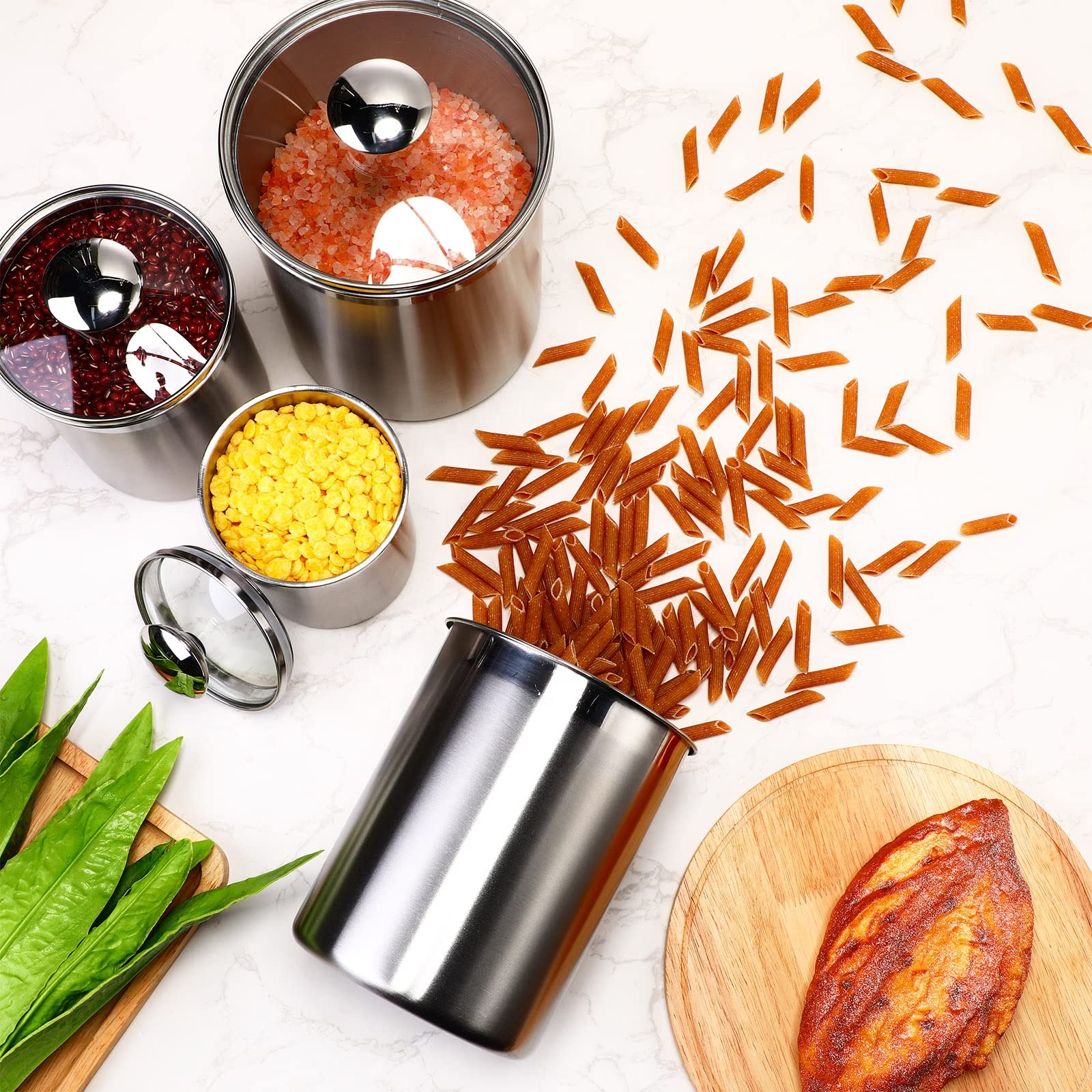 Food Storage Containers Tea Co - Coffee Tea And Sugar Canister Set ulasan dan harga