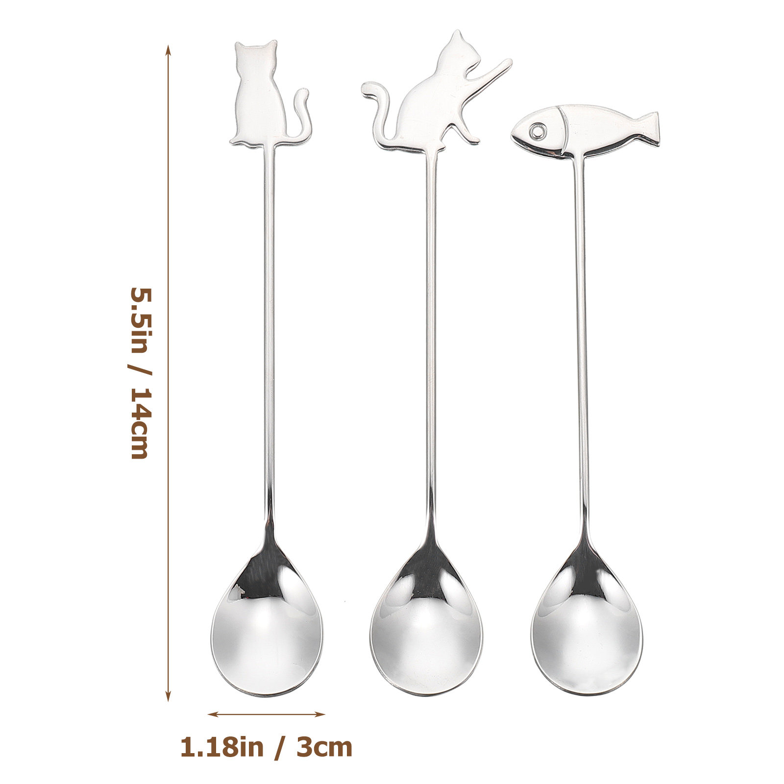 3Pcs Lovely Wooden Handle Stai - Coffee Jelly Tea ulasan dan harga